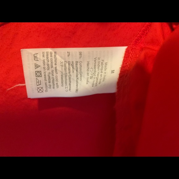 JCrew NWOT red puff sleeve blouse in stretch cotton poplin - Picture 4 of 4